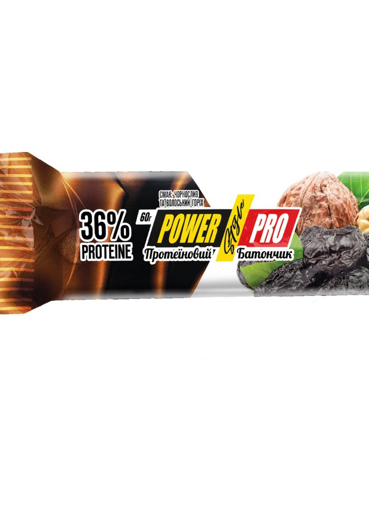 Протеїновий батончик 36% Nutella 60 g Чорнослив та грецький горіх Power Pro (256724093)