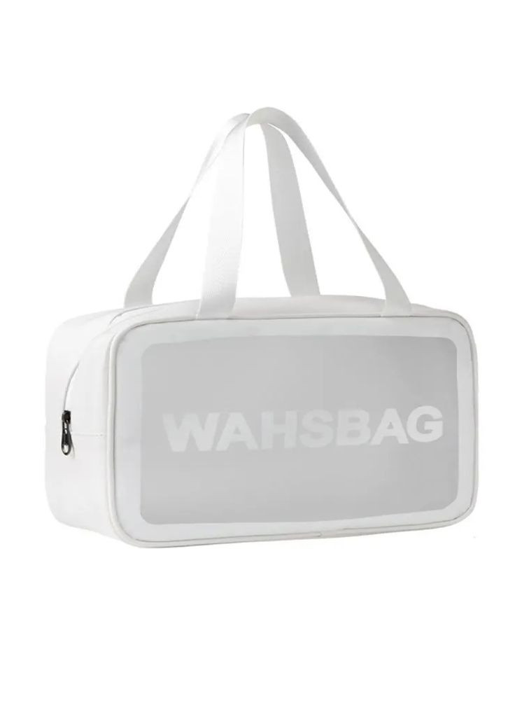Женская косметичка органайзер WASHBAG MEDIUM с двумя ручками белая No Brand (266897486)