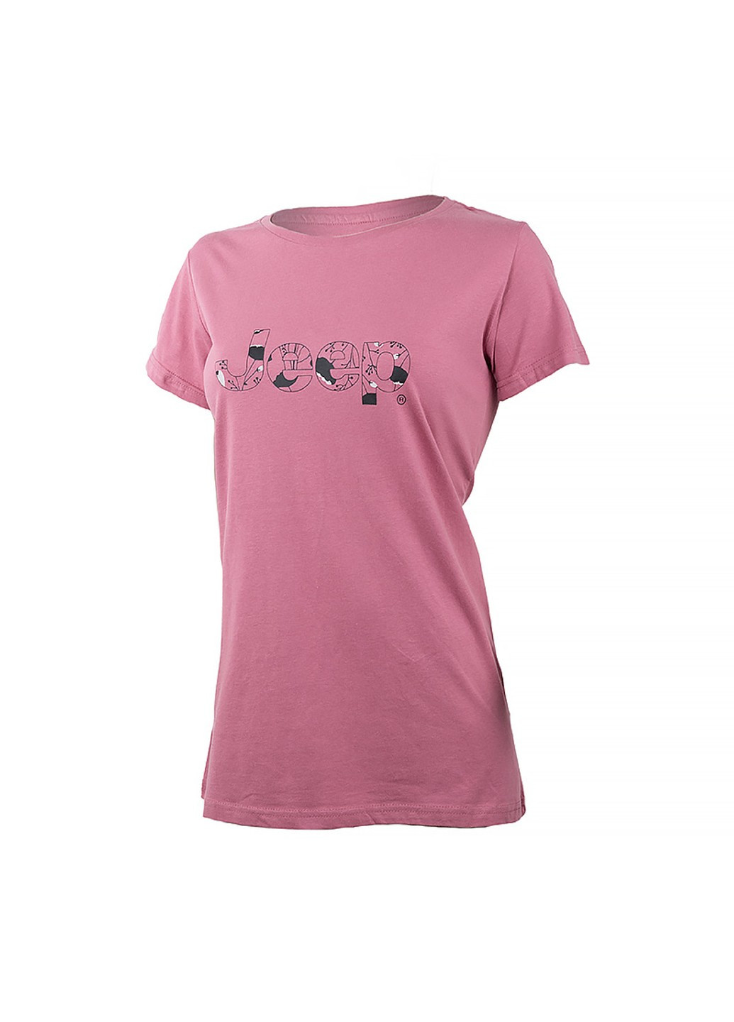 Розовая демисезон футболка t-shirt botanical print j22w Jeep