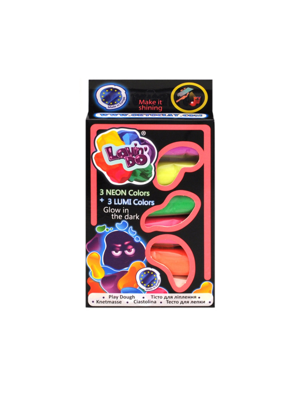 Набір тіста для ліплення "Асорті 6 кольорів Люмі" колір різнокольоровий ЦБ-00067812 LOVIN'DO (259467700)