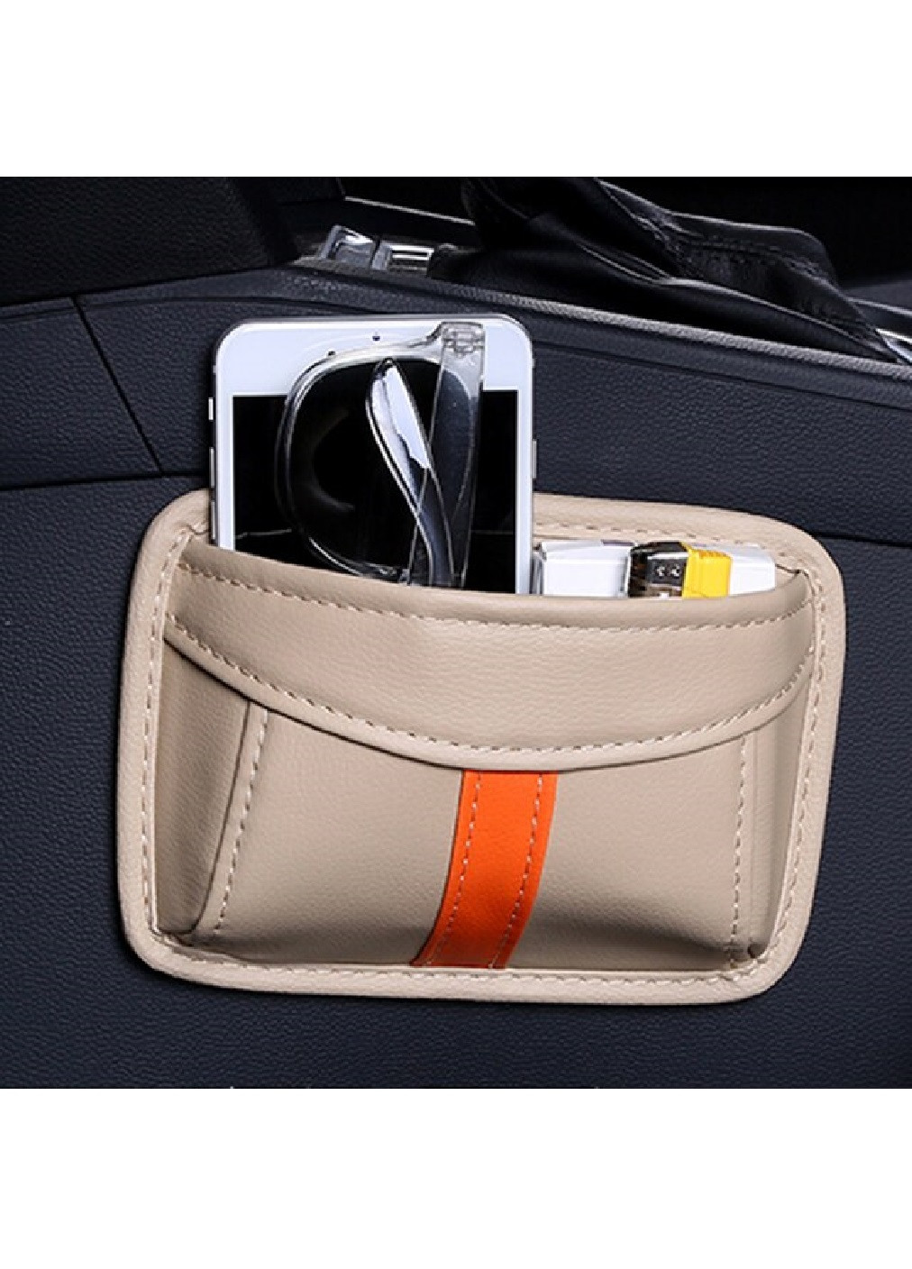 Органайзер кишеня кишенька автомобільна в машину для карток аксесуарів особистих речей 17.5х12.5 см (474995-Prob) Бежева Unbranded (260617575)