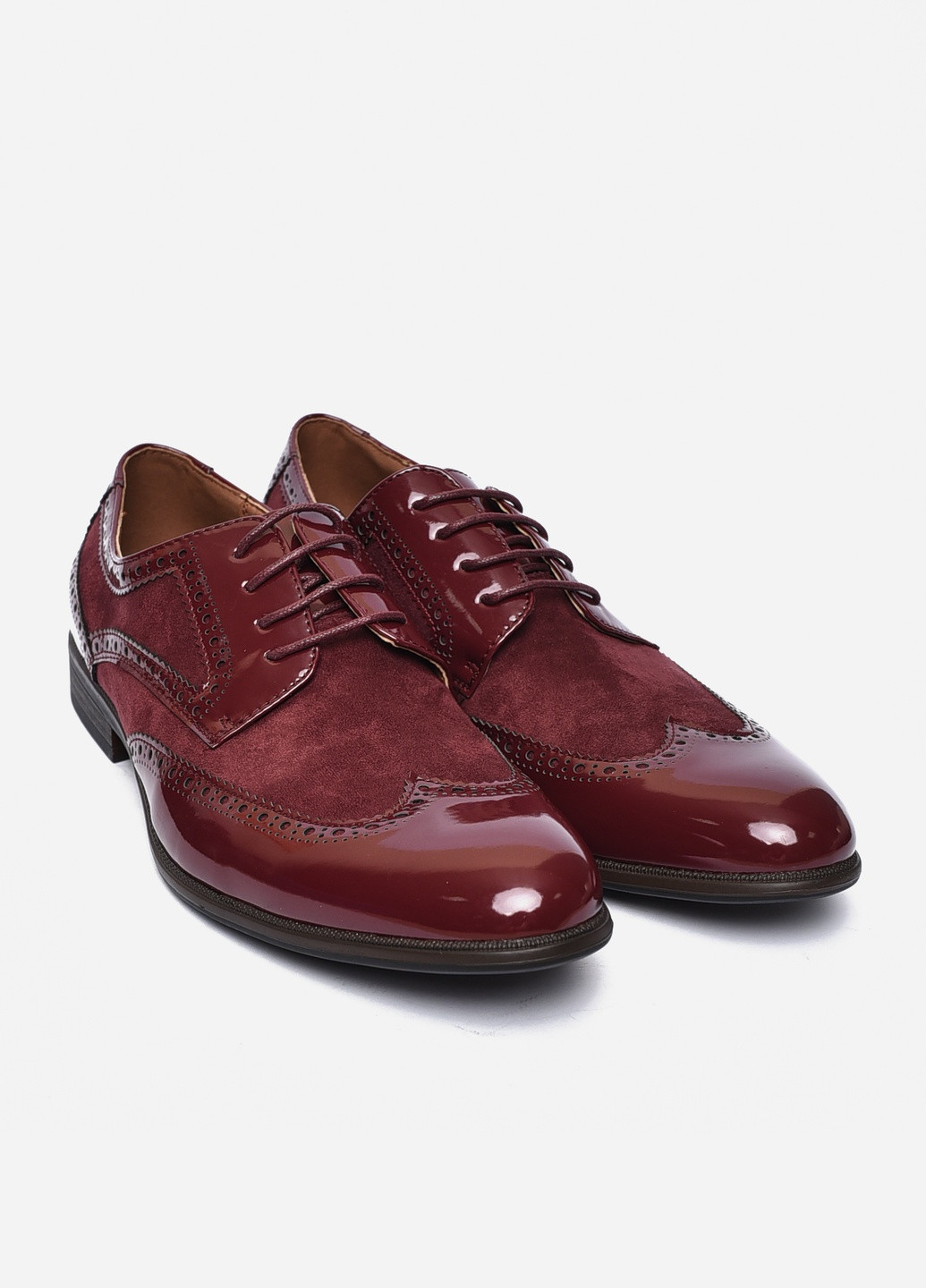 Туфлі чоловічі бордового кольору Let's Shop (258187982)