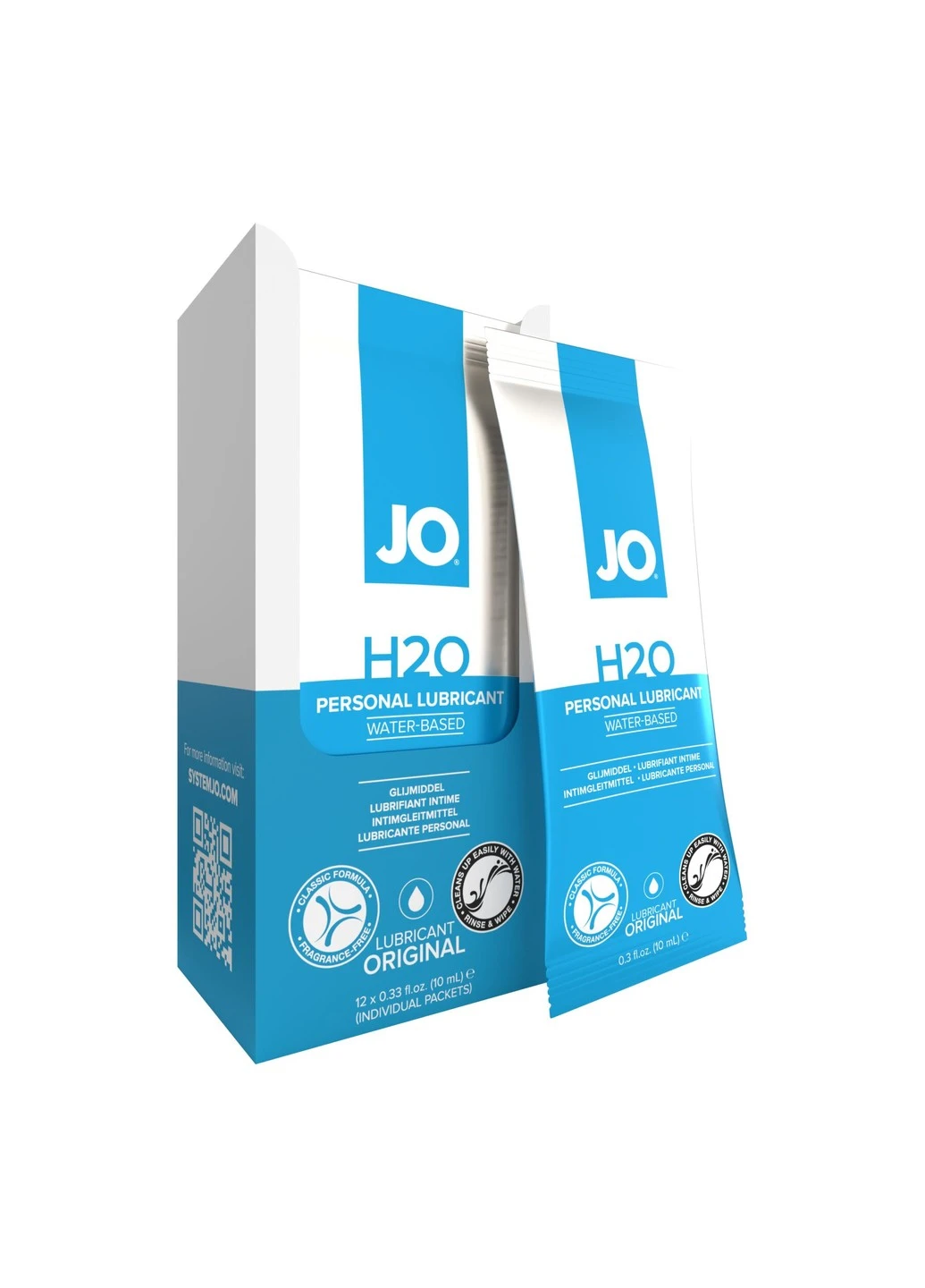 Набор лубрикантов Foil Display Box – JO H2O Lubricant – Original – 12 x 10ml System JO (258290476)