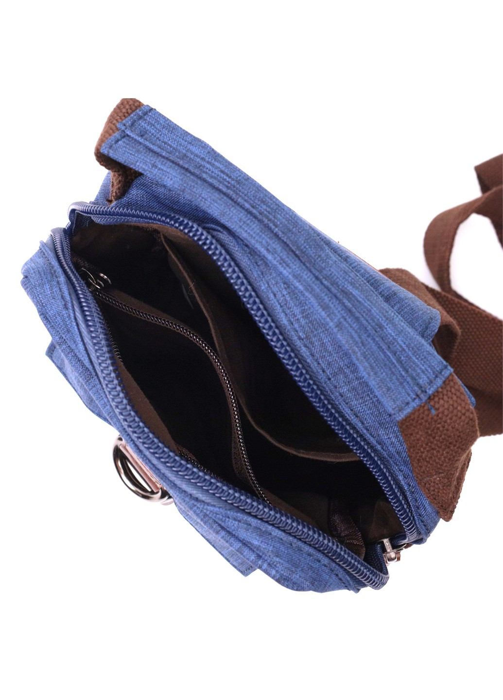 Цікава плечова сумка для чоловіків із щільного текстилю 22190 Синій Vintage (267932190)