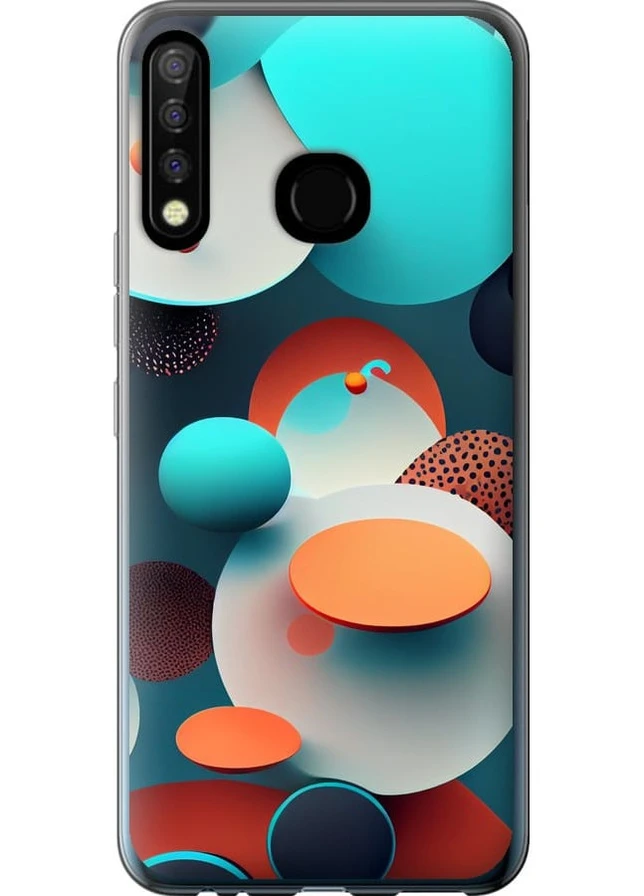 Силиконовый чехол 'Горошек абстракция' для Endorphone Tecno Camon 12 CC7 (258171036)