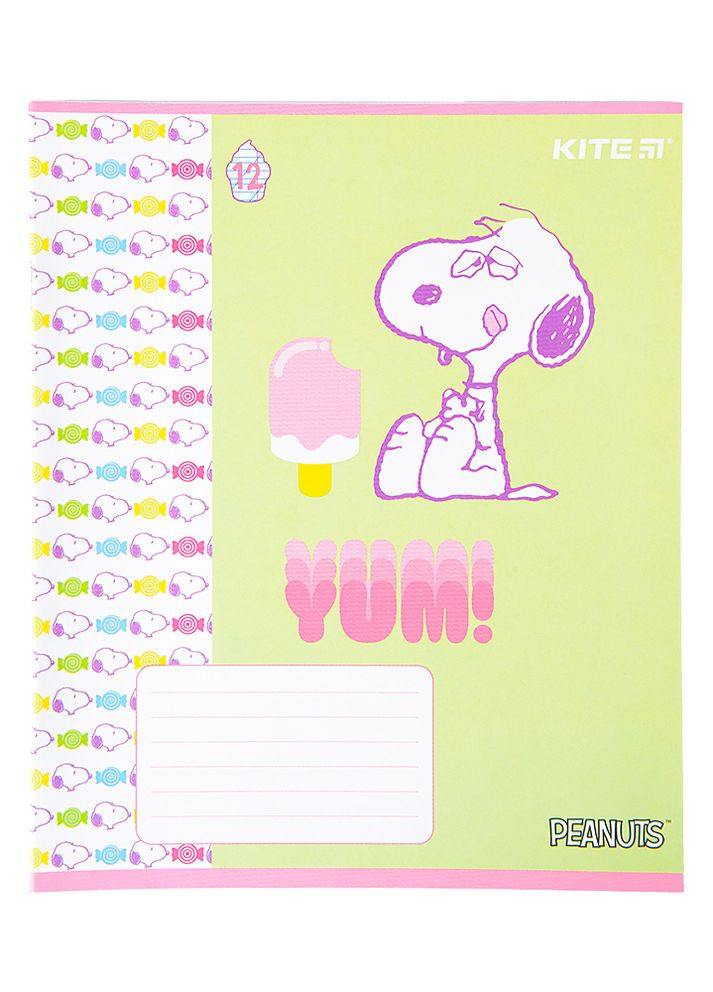 Зошит в косу лінію 12 аркушів Peanuts Snoopy колір різнокольоровий ЦБ-00197348 Kite (260529433)
