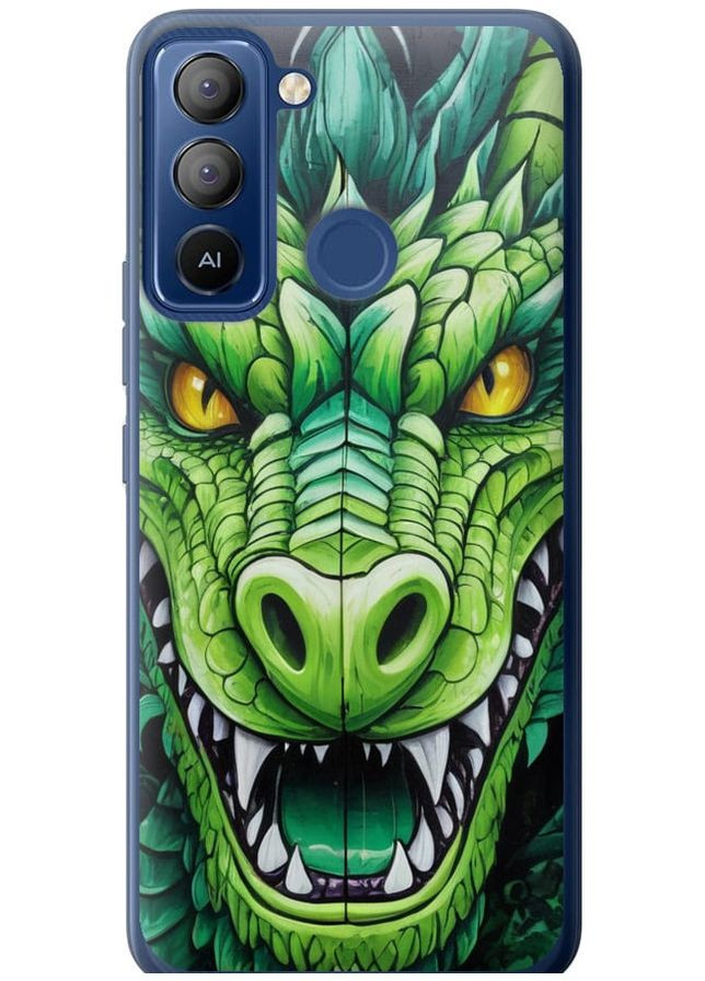 Силиконовый чехол 'Зелёный дракон' для Endorphone Tecno POP 5 LTE BD4 (275458996)