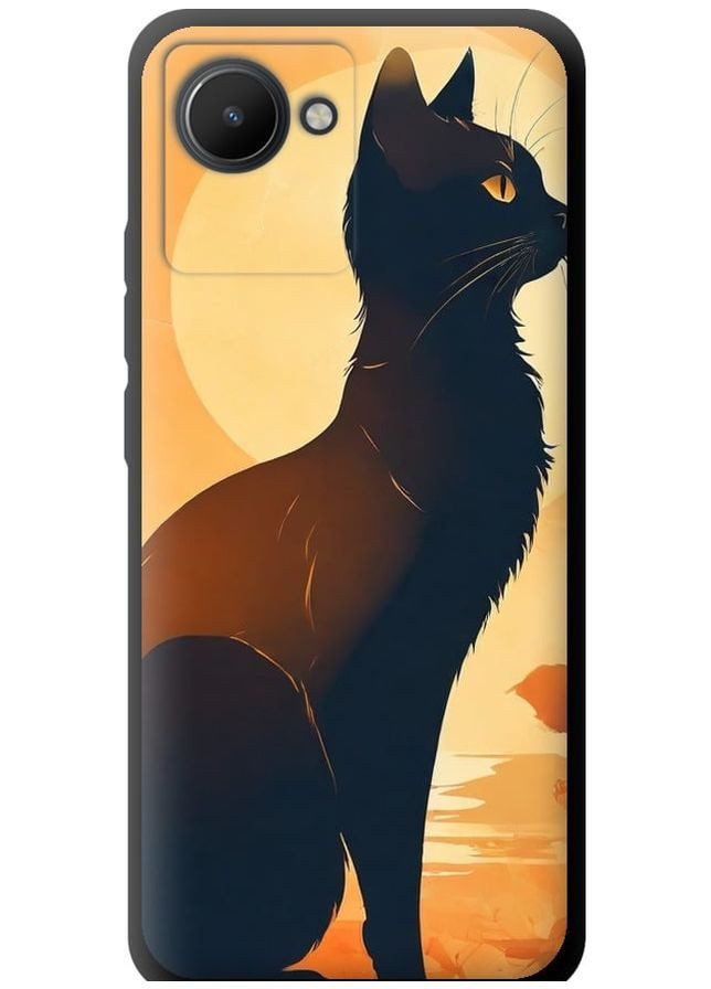 TPU чорний чохол 'Чорна кішка v2' для Endorphone Realme C30 (276057908)