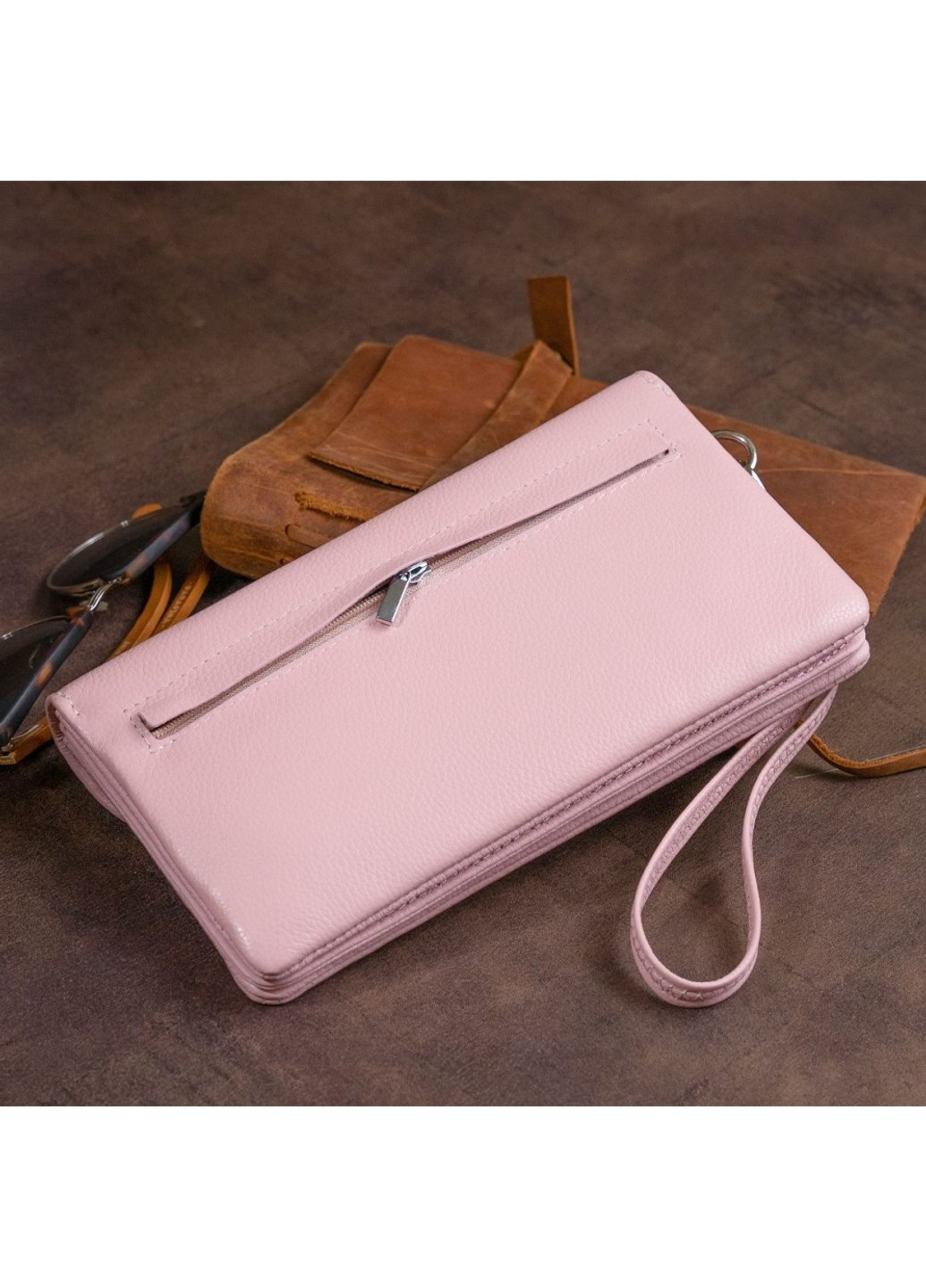 Жіночий шкіряний клатч ST Leather 19323 Рожевий ST Leather Accessories (262453784)