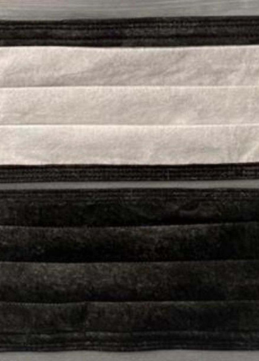 Маска медицинская трехслойная на резинках с носовым зажимом нестерильная 50 штук в пакете Черный Славна (267147669)