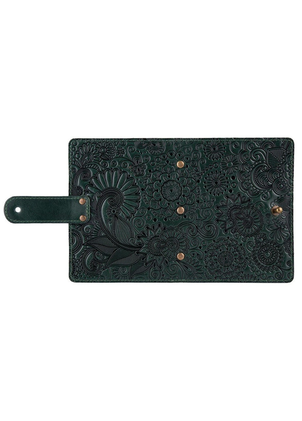 Картхолдер из кожи HiArt CH-06 Crystal Green Mehendi Art Hi Art (268371299)