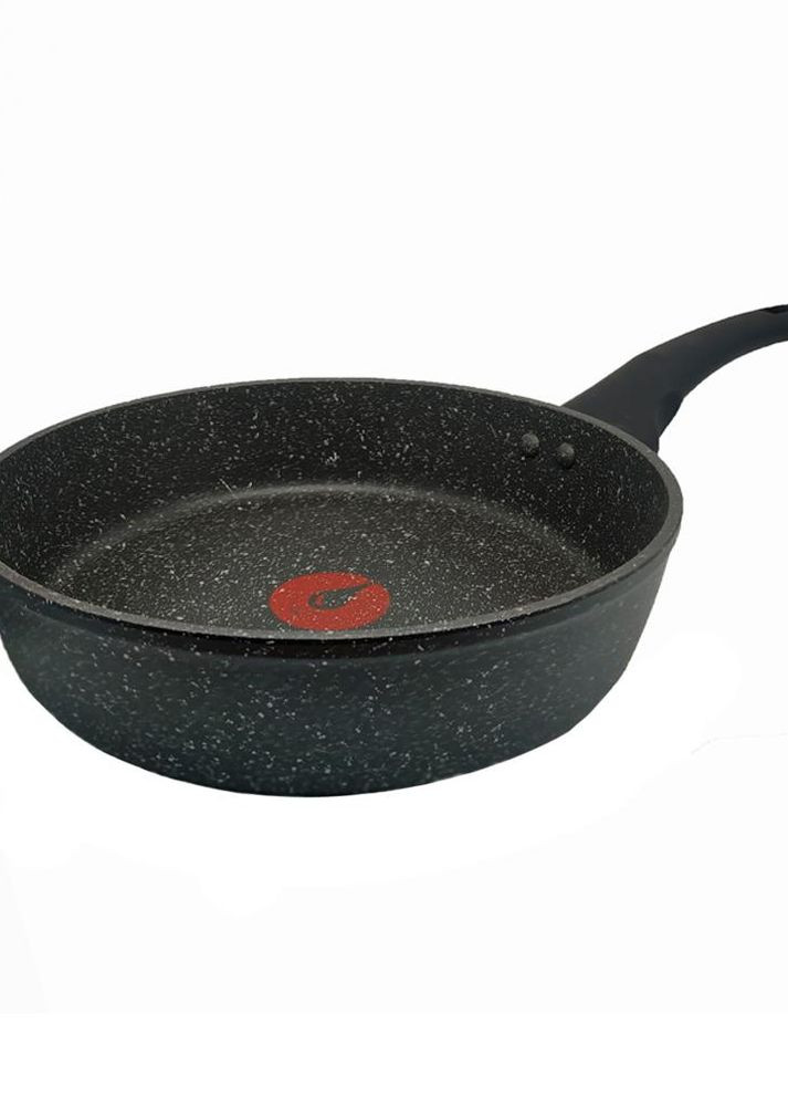 Сковородка 22 см Prime TG-Line с крышкой с металлическим ободком гранитный серый алюминий арт. 77075 Krauzer (265215030)