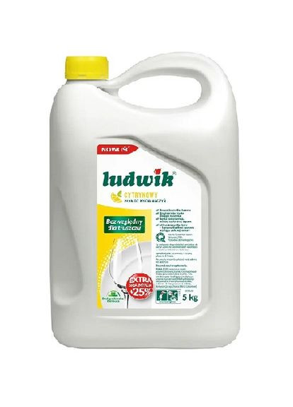 Средство для мытья посуды с ароматом лимона 5 кг Ludwik (276385782)