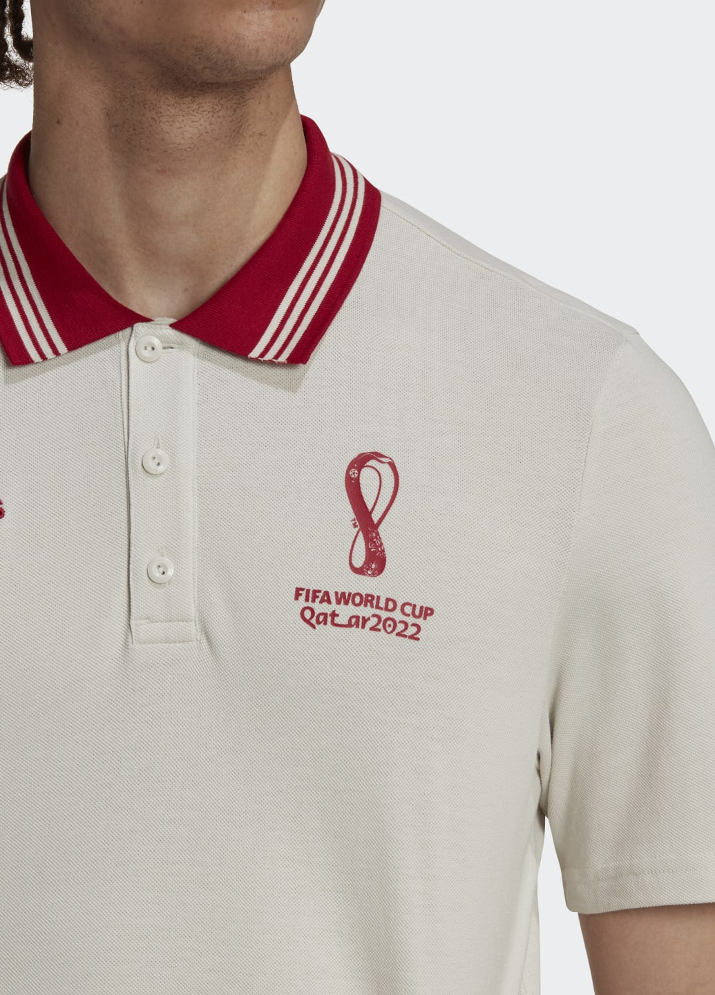 Серая футболка-поло fifa world cup 2022™ official emblem adidas