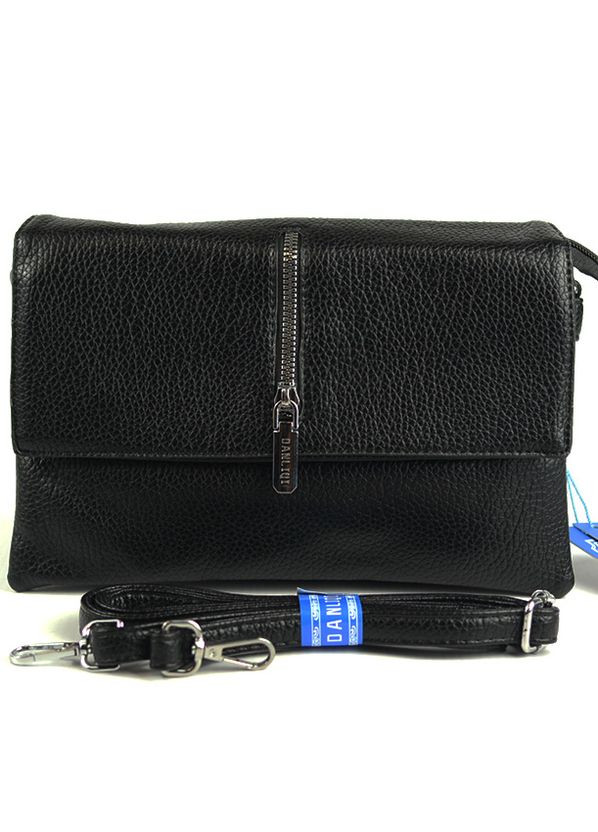 Класична жіноча чорна міні сумка клатч через плече молодіжна маленька сумочка з клапаном No Brand (266701144)