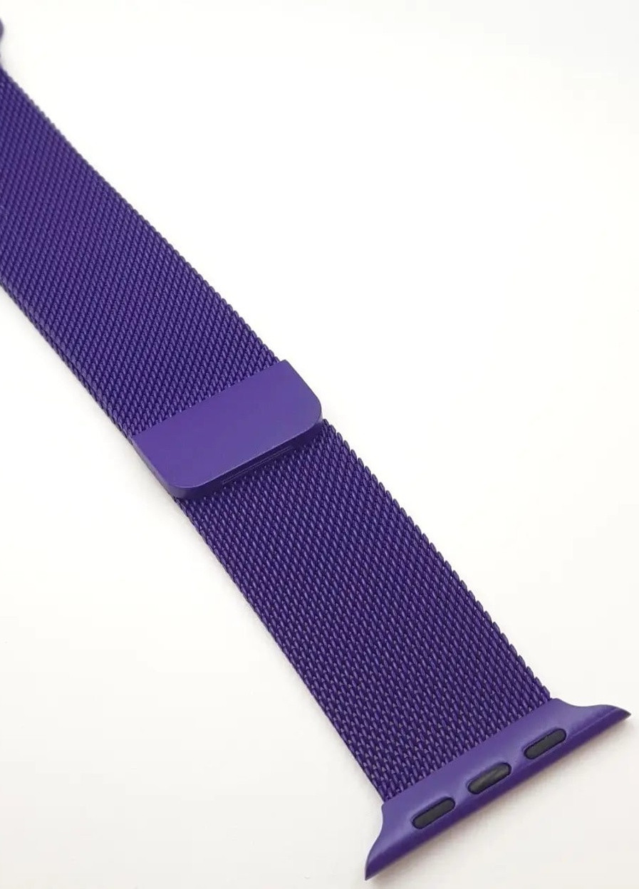Ремінець Milanese Loop для Apple Watch 42/44/45mm металевий фіолетовий магнітний Series 5 4 3 3 2 1 Deep Purple ARM (259787257)