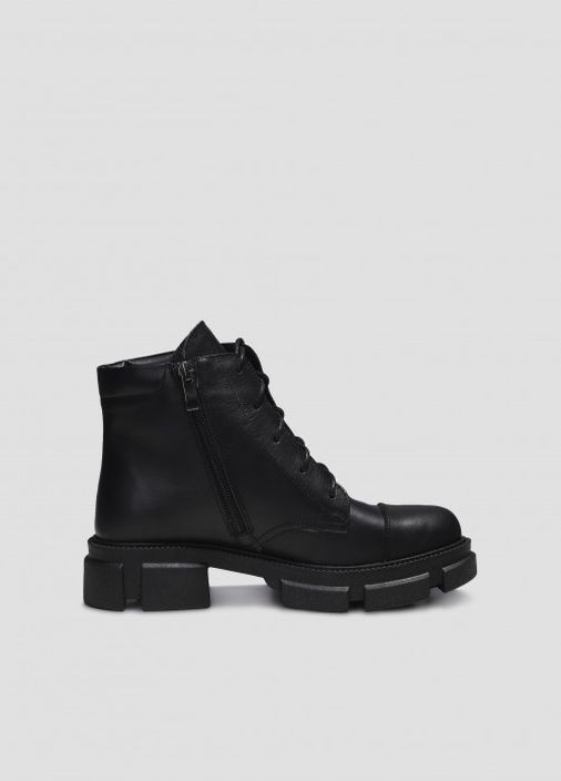 Осенние черные демисезонные ботинки Villomi со шнуровкой