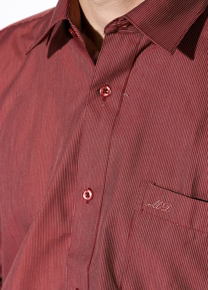 Бордовая классическая рубашка однотонная Time of Style