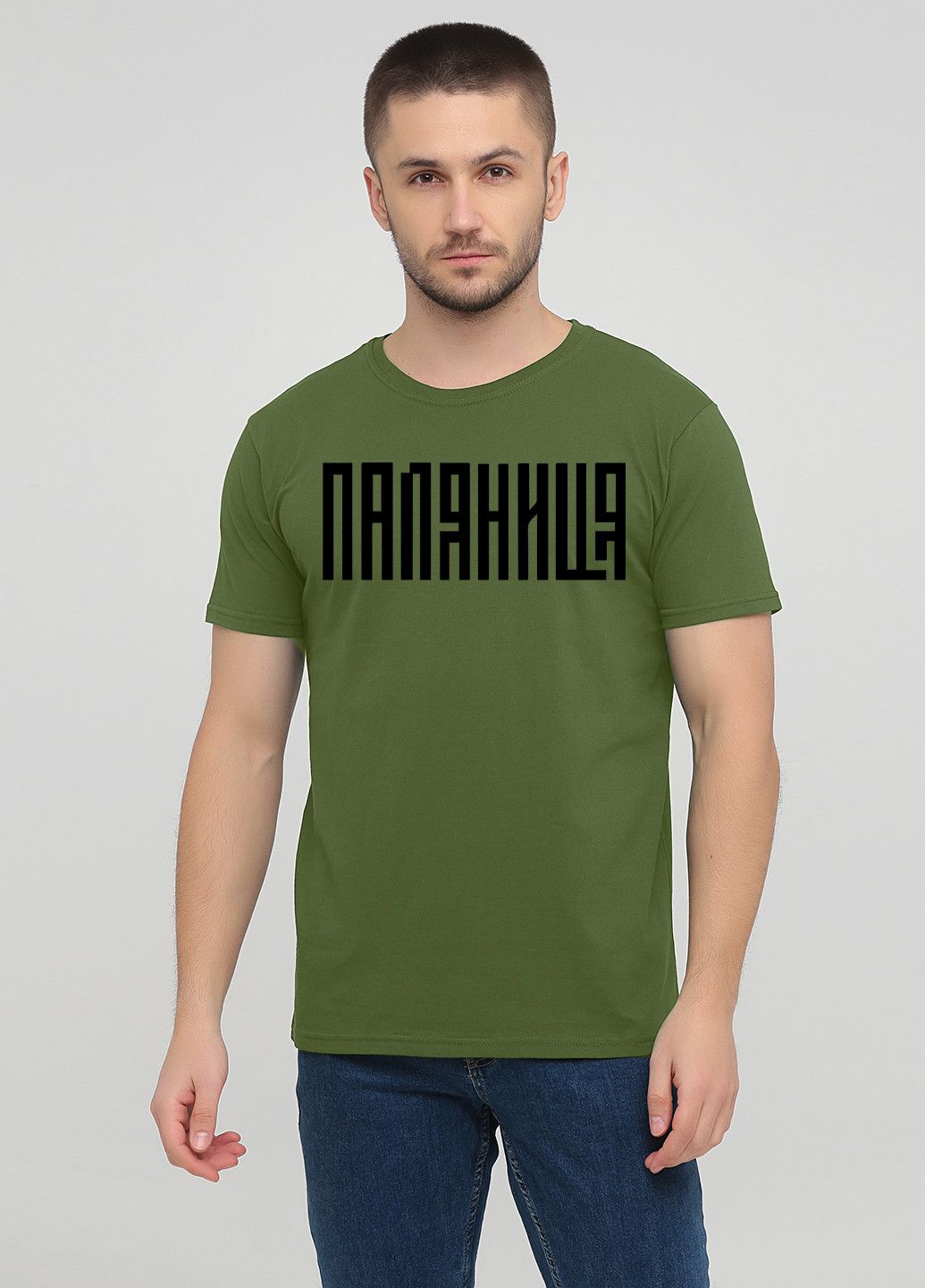 Оливковая футболка мужская м385-24 оливковая Malta