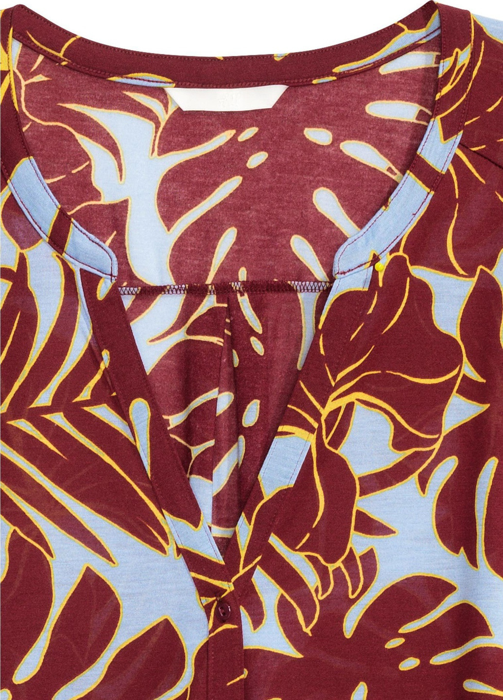 Бордова блуза демісезон,бордовий в кольорові візерунки, H&M