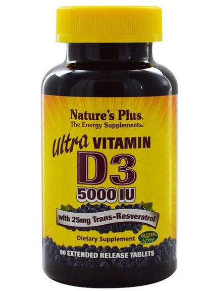Nature's Plus Ultra Vitamin D3, 5000 IU 90 Tabs NTP1045 Natures Plus (256725555)