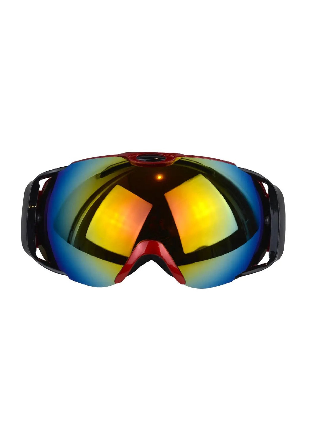 Маска очки горнолыжные защитные для сноуборда лыж зимних видов спорта с регулируемым ремешком (475939-Prob) Красный корпус Unbranded (275068650)