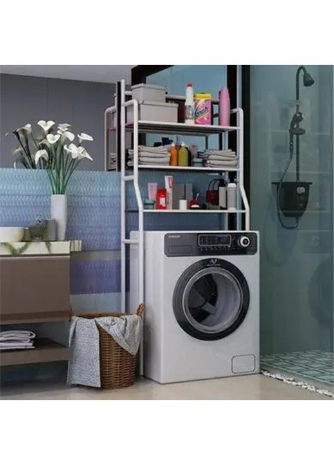 Полиця-стелаж підлоговий над пральною машиною БІЛА | Полку у ванну | Етажерка для ванної No Brand (256686881)