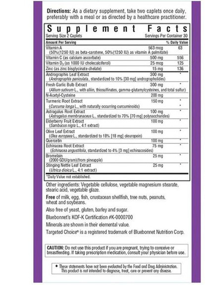 Wellness Support 60 Caplets BLB2002 Bluebonnet Nutrition (256720861)