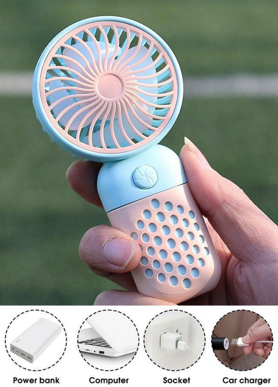 Вентилятор переносной ручной Fan с аккумулятором Mini z8 (259751386)