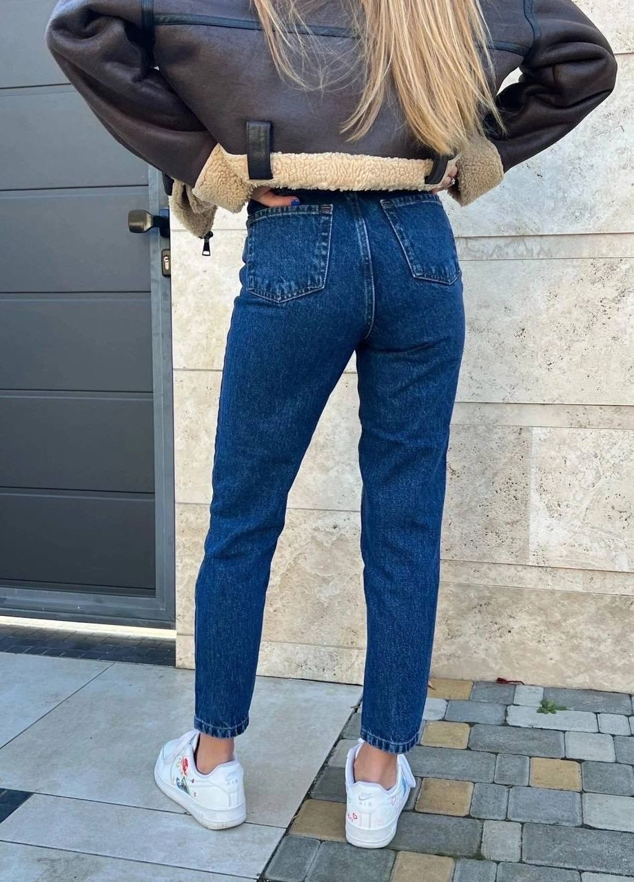 Повседневные турецкие джинсы МОМ не тянущиеся синие джинсы 2 No Brand - (265221541)