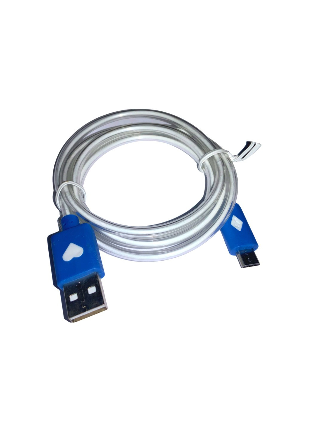 Кабель USB to micro USB с подсветкой наконечников 1м FROM FACTORY (260744050)