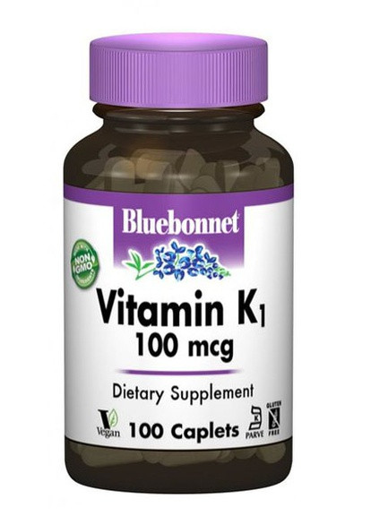 Vitamin К1 100 mcg 100 Caplets Bluebonnet Nutrition (256723244)