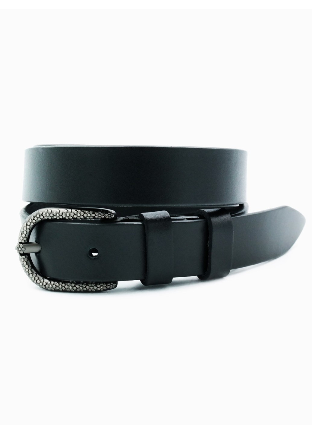 Женский кожаный ремень 2,3х105-125 см Черный ua-23cmk-005 Weatro (267406288)