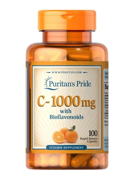 Puritan's Pride Vitamin C-1000 mg with Bioflavonoids 100 Caps Puritans Pride (256719912)