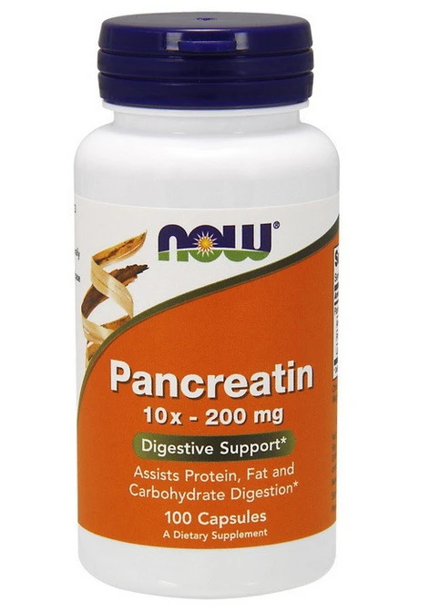 Панкреатин Pancreatin 10x-200 mg 100 caps Now (258566356)