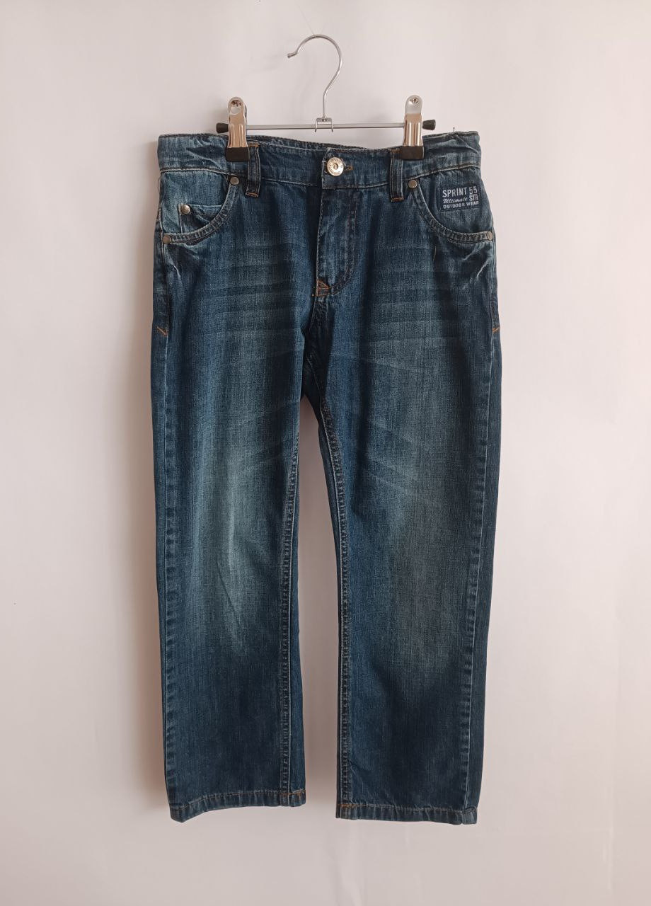 Темно-синие демисезонные зауженные джинсы Sprint