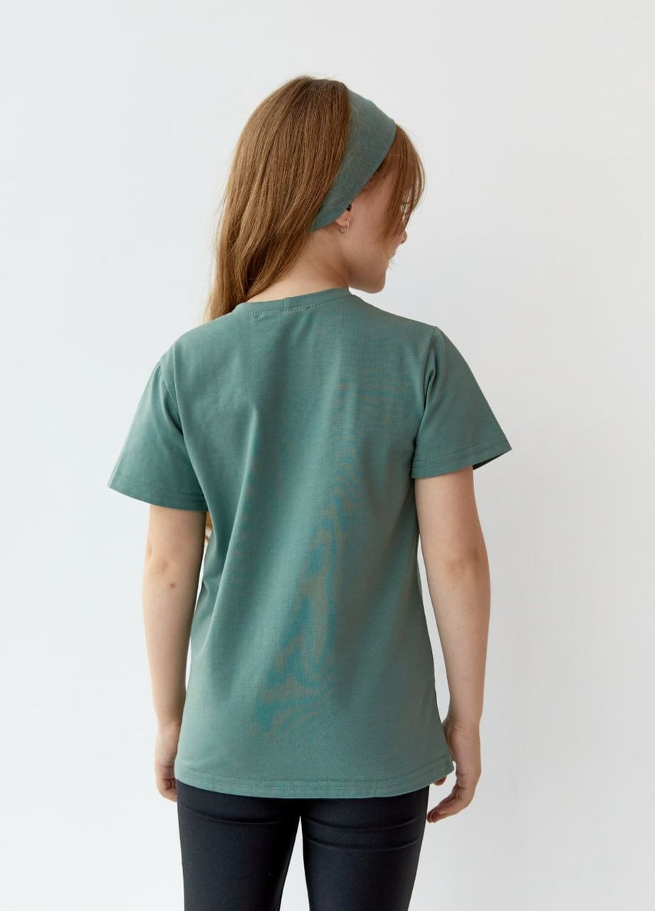 Мятная базовая детская однотонная футболка цвет мята р.110 440831 New Trend