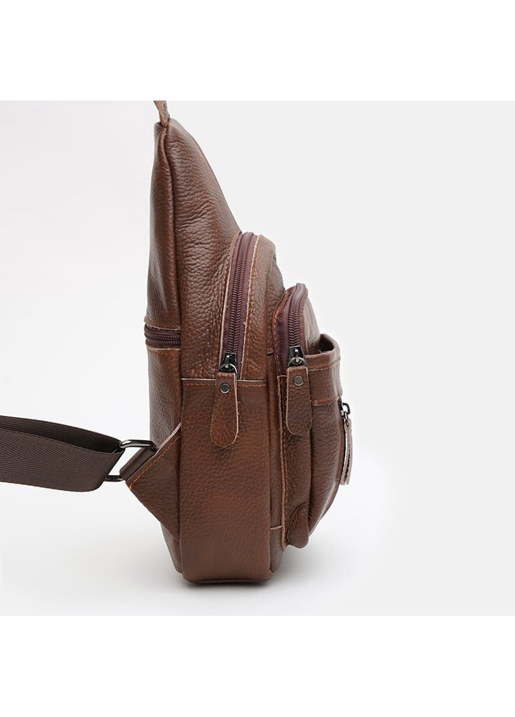 Чоловічий рюкзак шкіряний через плече K1223abr-brown Keizer (266143447)