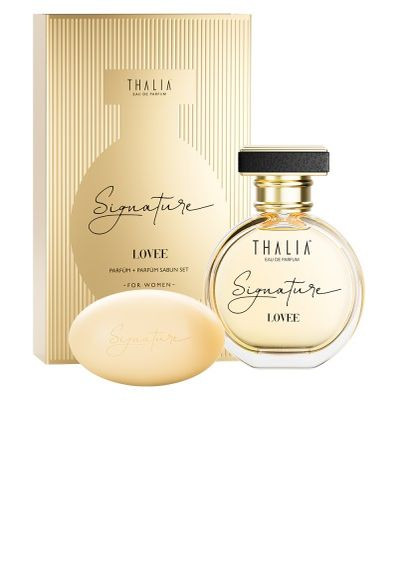 Жіночий парфумерний набір EDP+мило Lovee Signature, 50 мл+100 г Thalia (276976152)