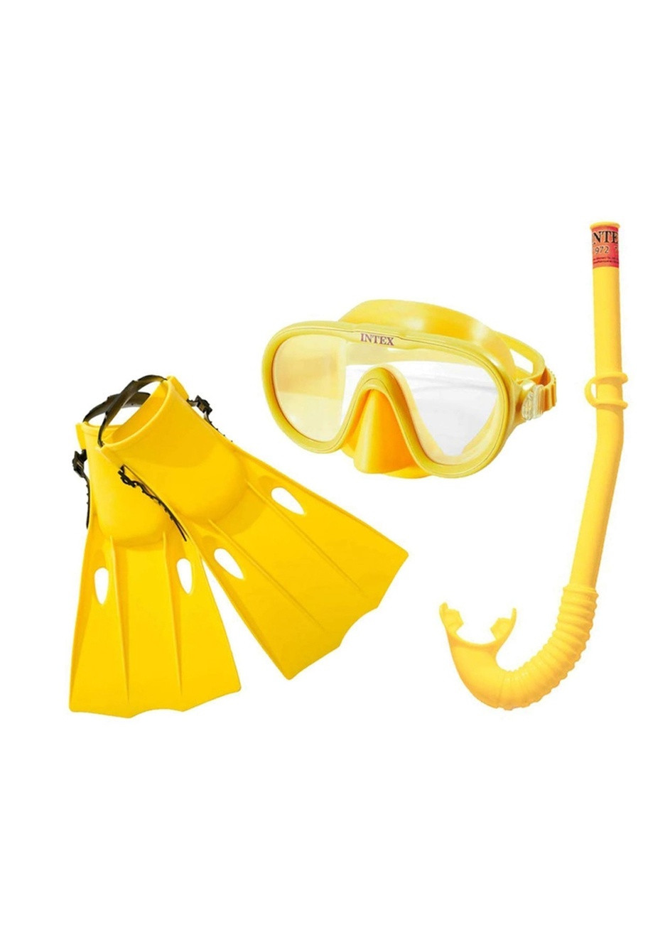 Набор для плавания: трубка, маска, ласты цвет желтый ЦБ-00165991 Intex (259422794)