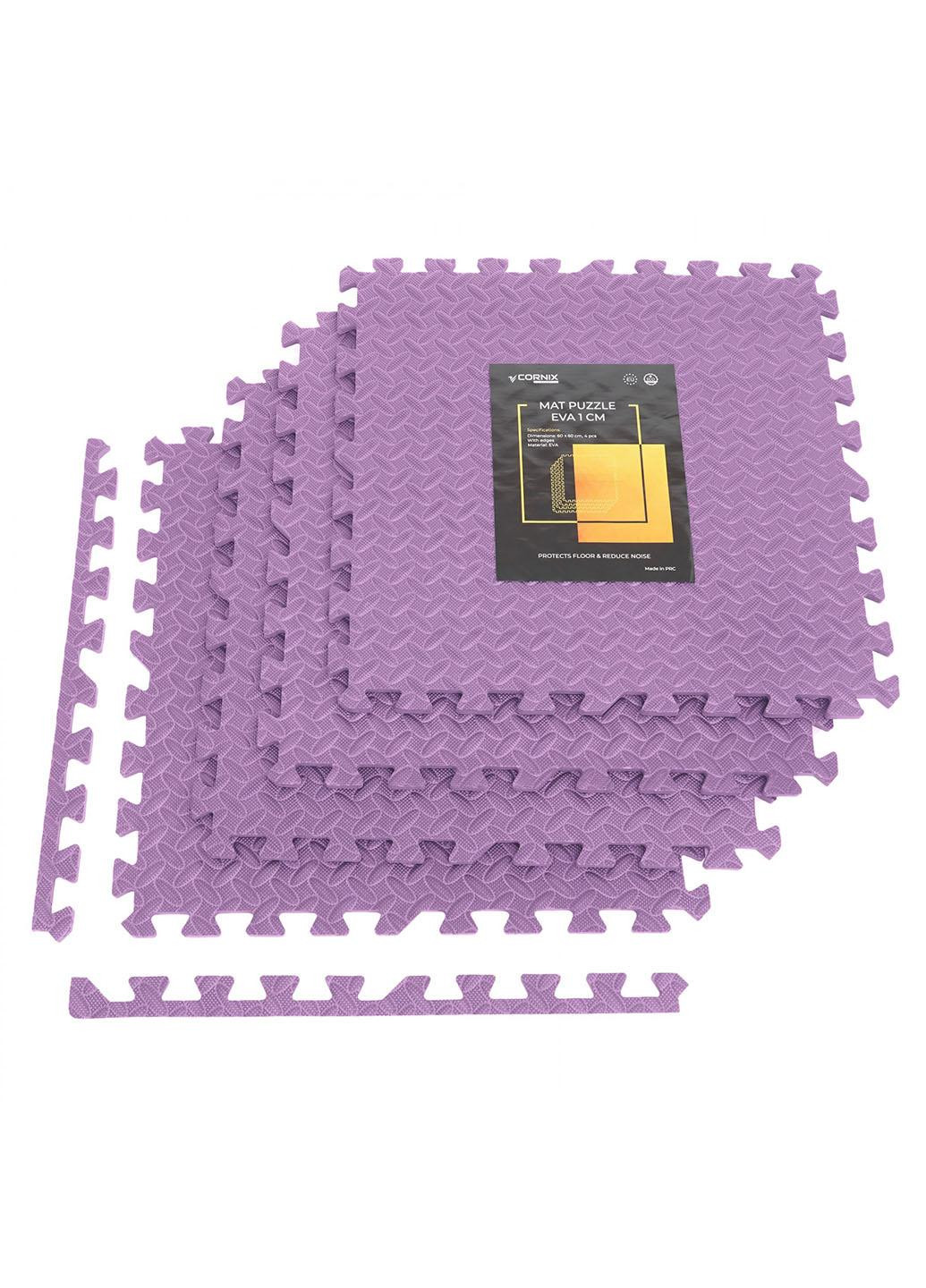Мат-пазл (ласточкин хвост) Cornix Mat Puzzle EVA 120 x 120 x 1 cм XR-0232 Purple No Brand (264642935)