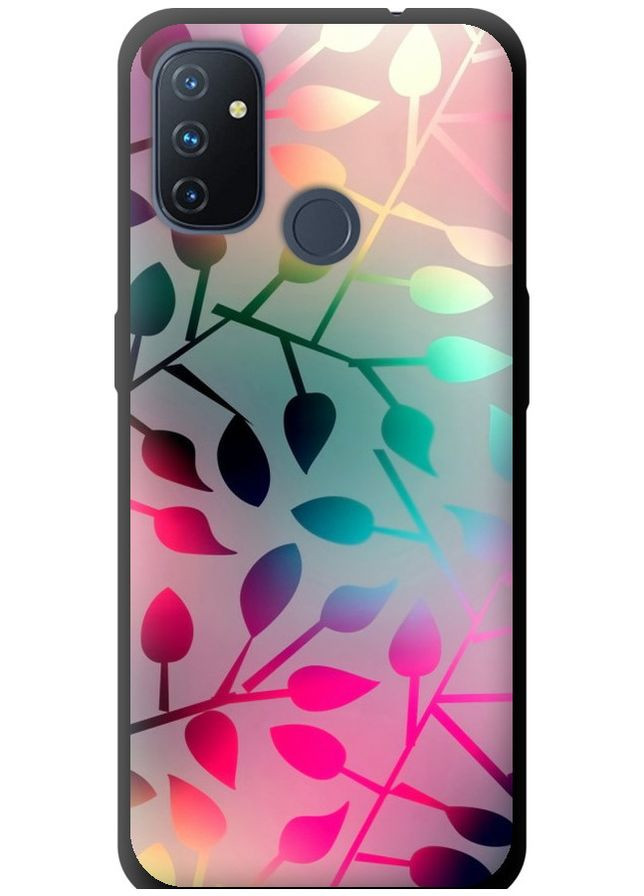 TPU черный чехол 'Листья' для Endorphone OnePlus Nord N100 (262978514)