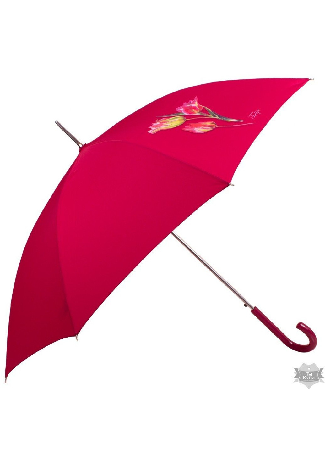 Женский красный зонт-трость полуавтомат Airton (262976745)