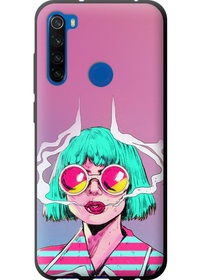 TPU чорний чохол 'Поп арт дівчина' для Endorphone Xiaomi Redmi Note 8T (276192316)