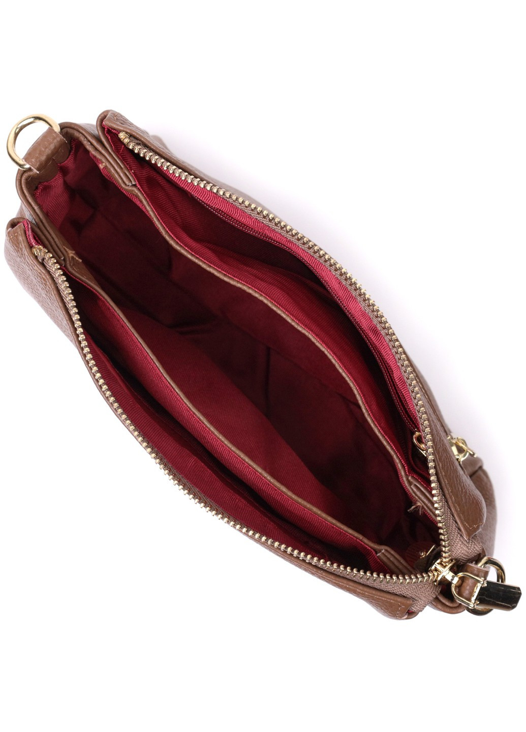 Жіноча стильна сумка через плече з натуральної шкіри 22288 Бежева Vintage (276461753)