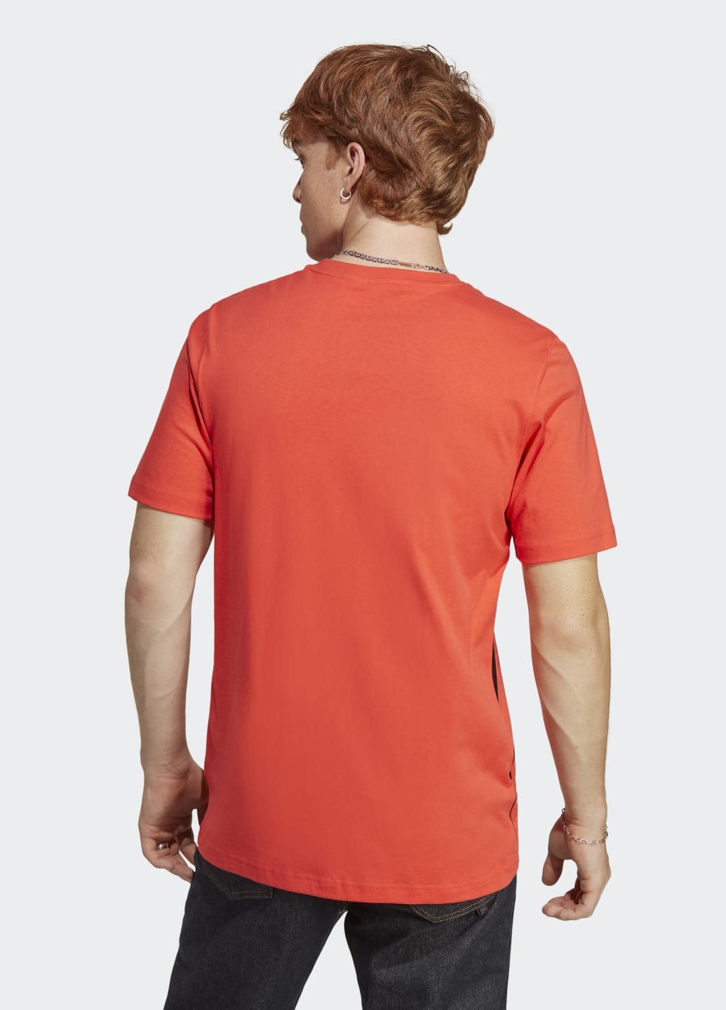 Красная футболка colourblock adidas