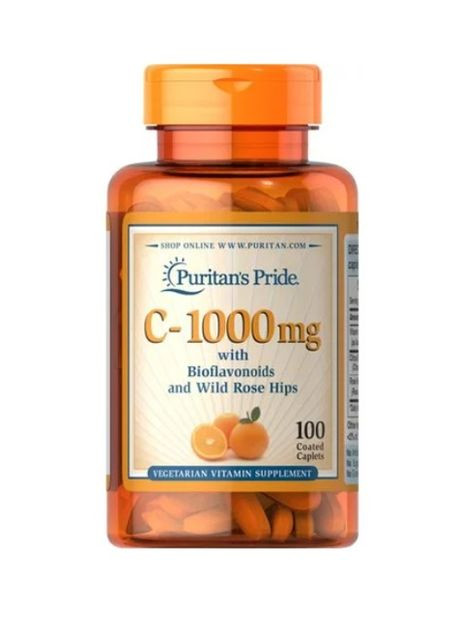 Puritan's Вітамін C - 1000 mg з біофлаваноїдами and Rose Hips 100 tabs Pride (273474578)