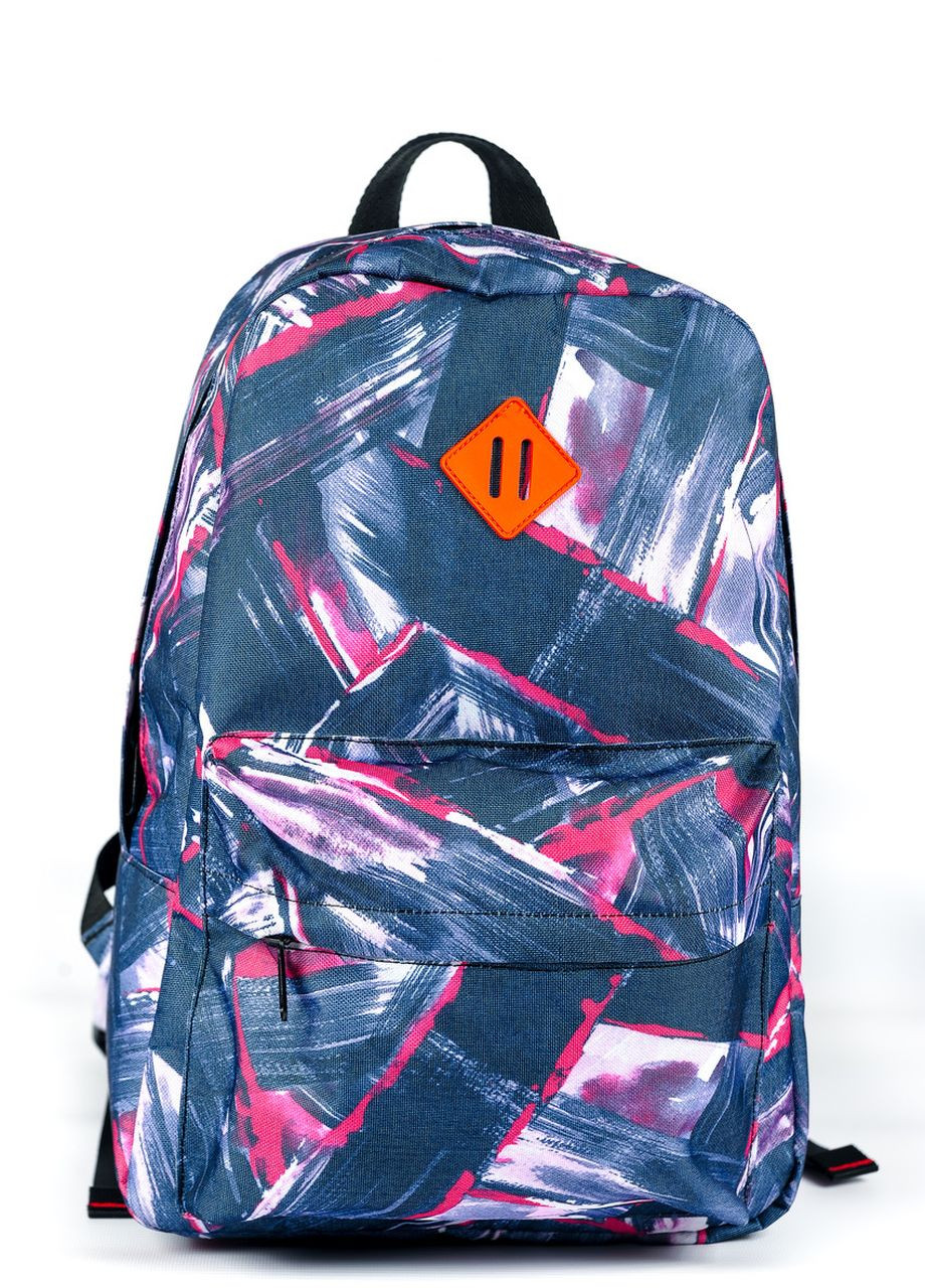 Середній яскравий жіночий рюкзак з абстрактним малюнком міцний водонепроникний з тканини молодіжний 14 л No Brand (260597018)