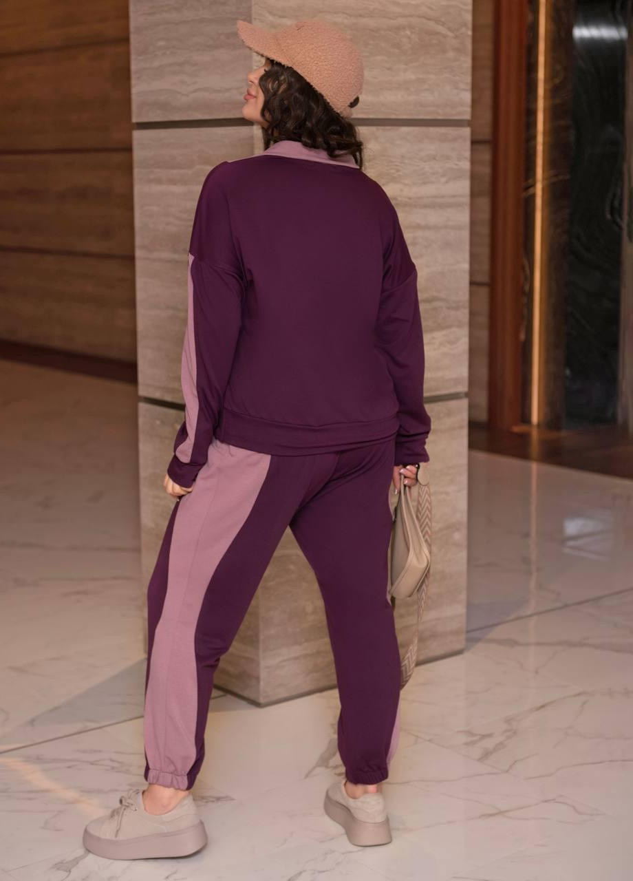 Жіночий спортивний костюм фіолетового кольору р.50/52 391677 New Trend (257588954)