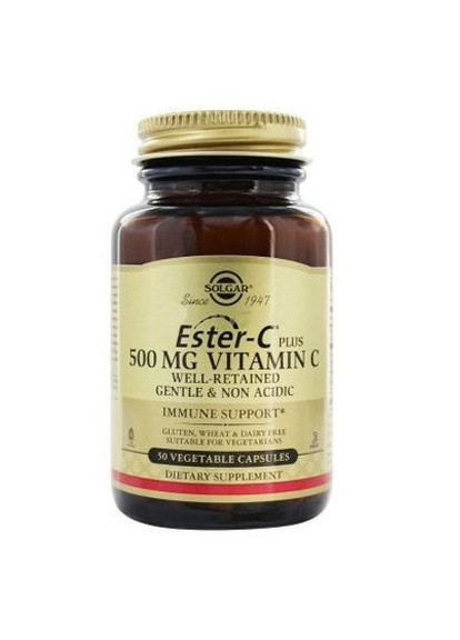 Ester-C Plus Vitamin C 500 mg 50 Veg Caps Solgar (256721543)